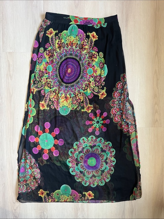 Desigual Dresses & Skirts - Desigual Flowy Chiffon Floral Maxi Skirt - Women's Size 40